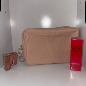 Valentino Nude bag with Voce Viva perfume and mini lip